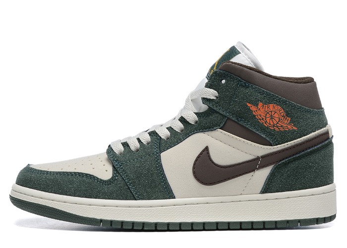 Air Jordan 1 Mid OG SP Chocolates Dark Green White 554766-002